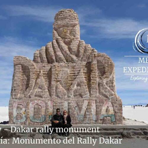 First Day - Dakar rally monument in uyuni salt flat